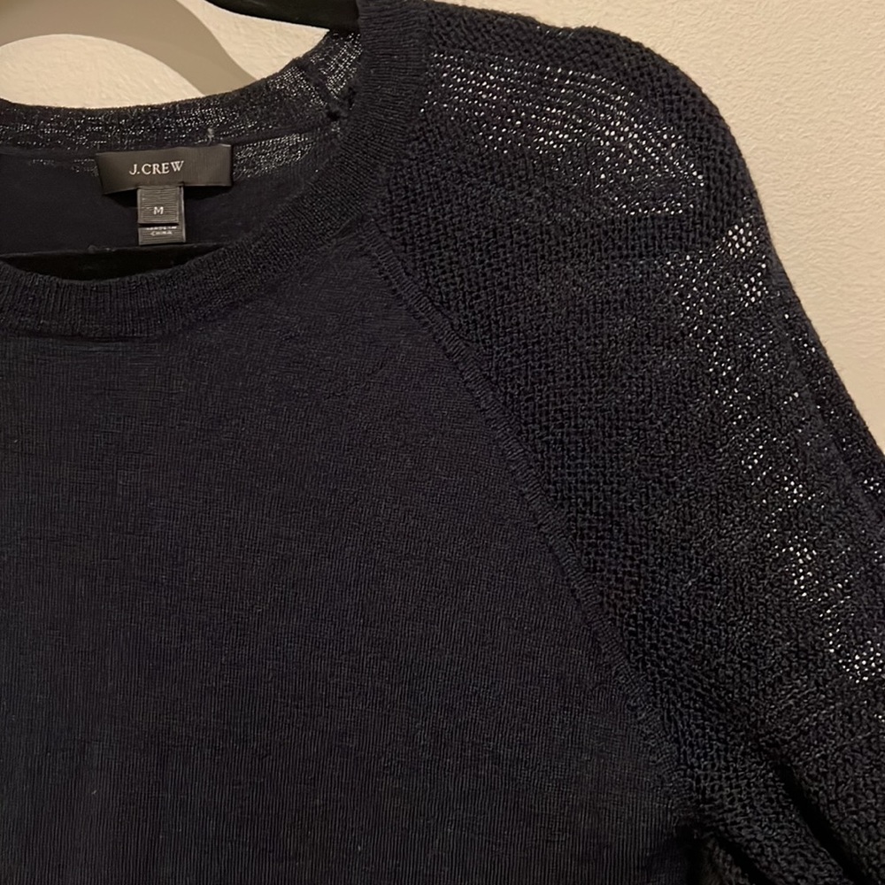 Jcrew navy blue wool sweater